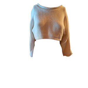 Urban Outfitters Silence + Noise White Knitted Crop top Sweater Small
